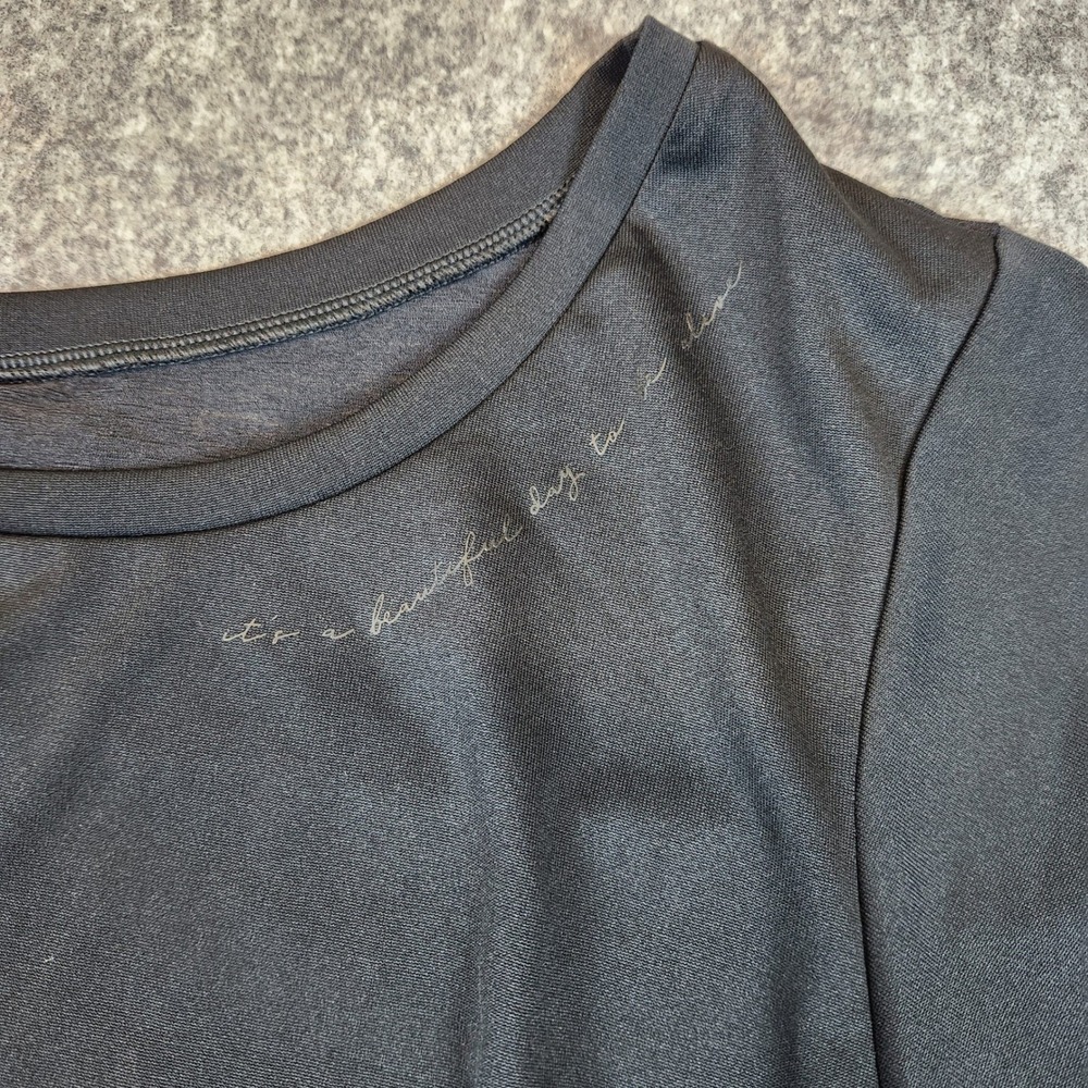 NWT Gymshark Whitney Longline Tee Women M‎ Black Mesh Workout Athletic Shirt - Picture 2 of 11